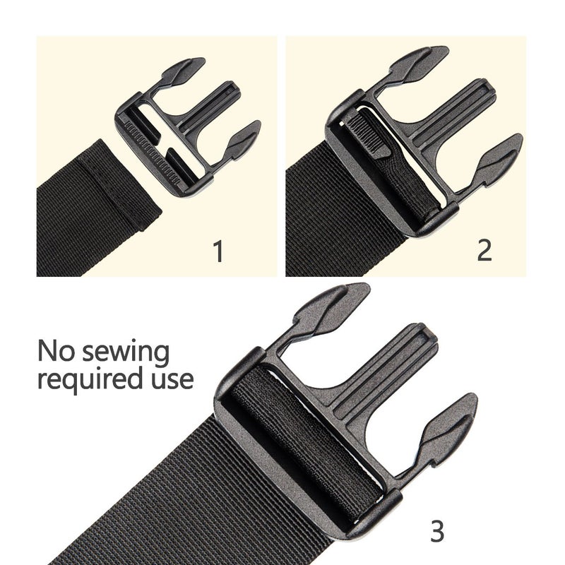 DYZD Plastic Buckle Repair Kit Quick Release Buckles No Sewing Required for Backpack Bag (25 mm, 2pcs Black) - Image 5